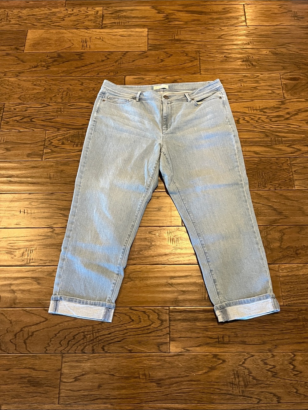 J. Jill Denim Authentic Fit Cropped High Rise Size 14